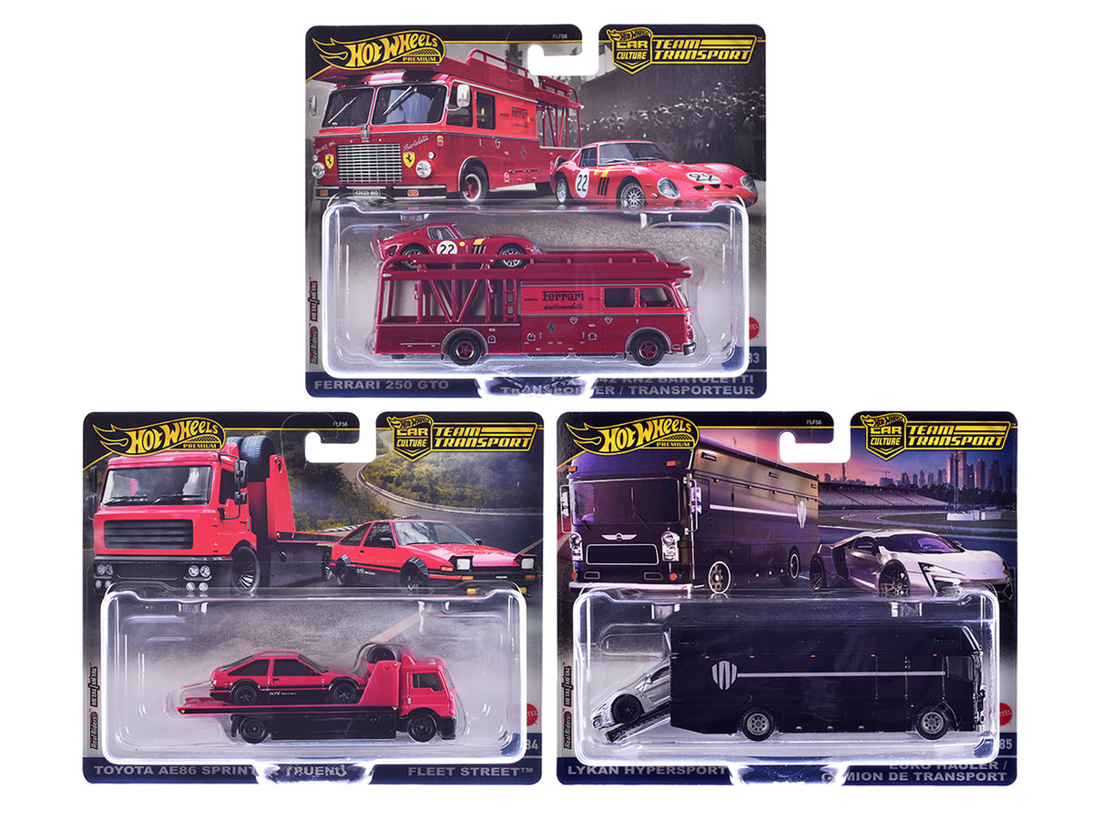 'Team Transport' 3 piece Set H 2025 'Car Culture' Series Diecast Model Cars by Hot Wheels