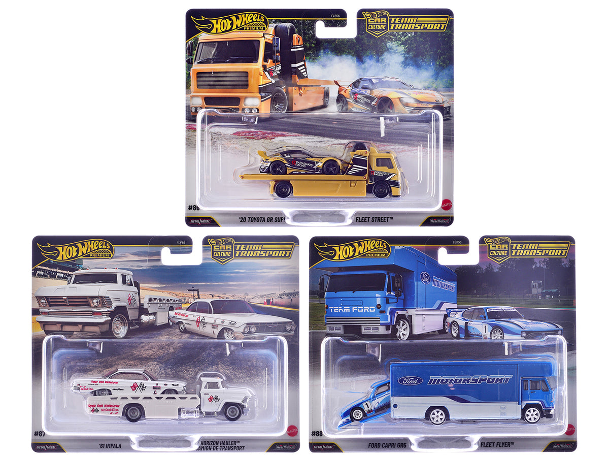 'Team Transport' 3 piece Set J 2025 'Car Culture' Series Diecast Model Cars by Hot Wheels
