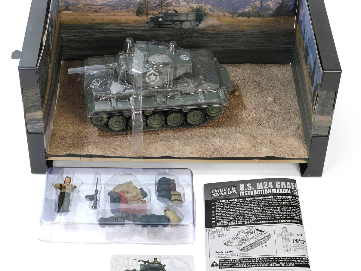 M24 Chaffee Light Tank '8th Armored Division 36th Tank Batallion, Rheinberg Germany World War II' (1945) United States Army 'Armoured Fighting Vehicle' Series 1/32 Diecast Model by Forces of Valor