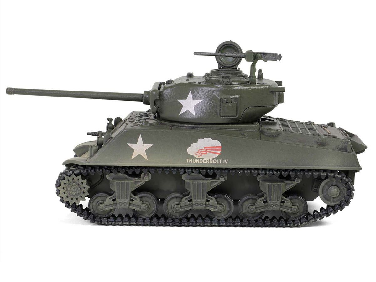 U.S. Sherman M4A3(76) Medium Tank 'THUNDERBOLT IV 37th Tank Battalion 4th Armored Division Bastogne' (1944) United States Army 'Mini AFV' Series 1/64 Diecast Model by Forces of Valor