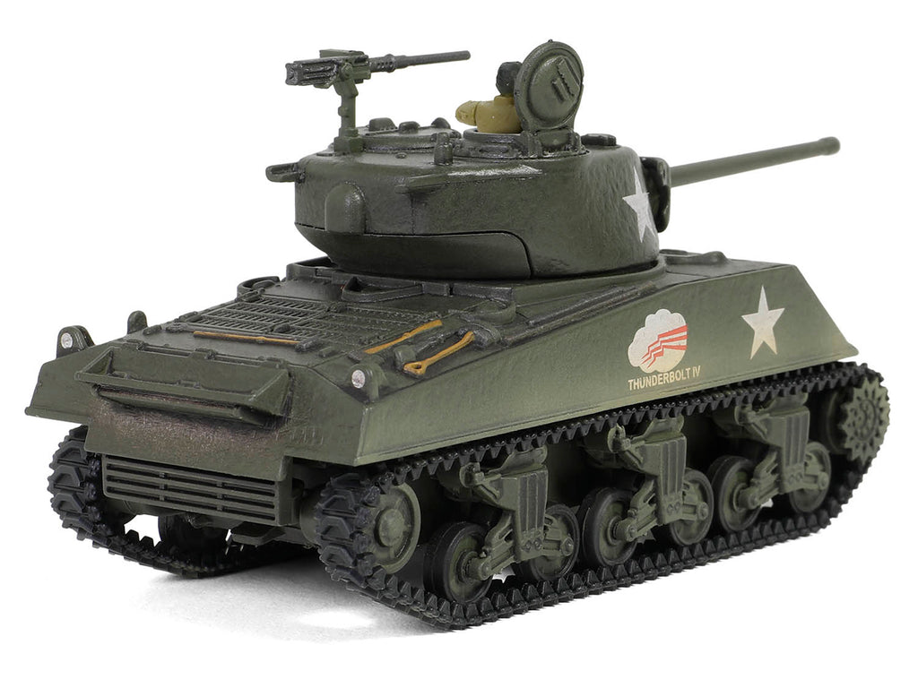 U.S. Sherman M4A3(76) Medium Tank 'THUNDERBOLT IV 37th Tank Battalion 4th Armored Division Bastogne' (1944) United States Army 'Mini AFV' Series 1/64 Diecast Model by Forces of Valor