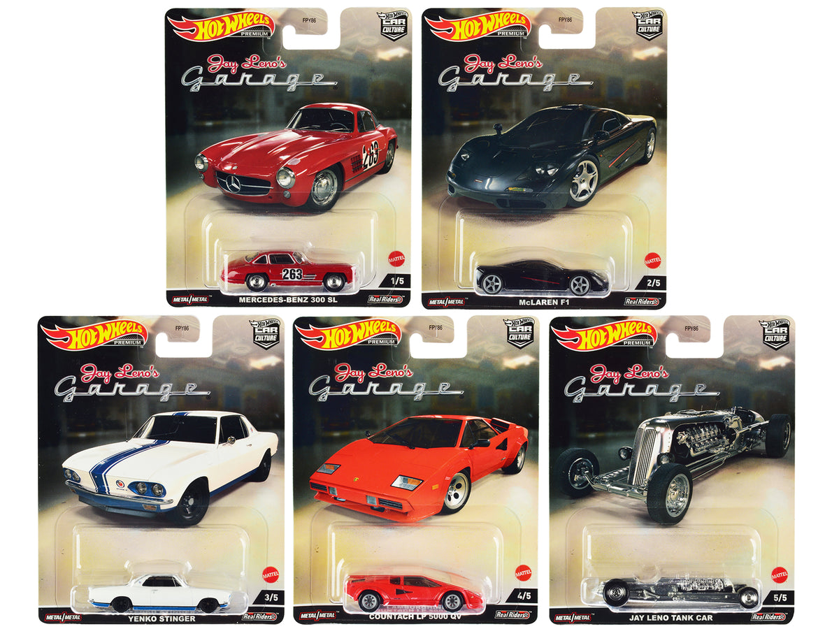 'Jay Leno’s Garage' 5 piece Set 'Car Culture' Series Diecast Model Cars by Hot Wheels