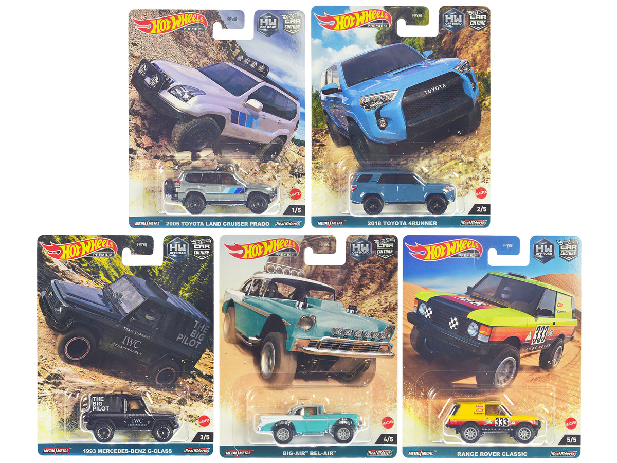'HW Off Road' 5 piece Set 'Car Culture' Series Diecast Model Cars by Hot Wheels