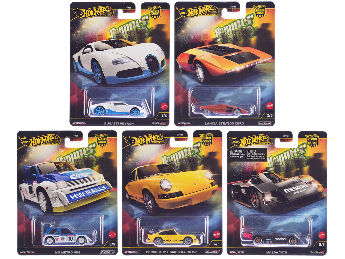 'Hammer Drop' 5 piece Set 'Car Culture' 2024 Series F Diecast Model Cars by Hot Wheels