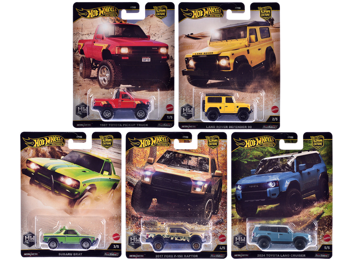'HW Off Road' 5 piece Set 'Car Culture' 2024 Series H Diecast Model Cars by Hot Wheels