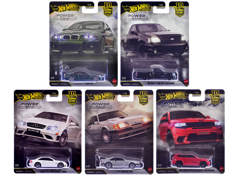 'Power Trip' 5 piece Set 'Car Culture' 2026 Series R Diecast Model Cars by Hot Wheels