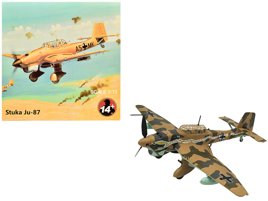 Junkers Ju 87R Trop Stuka Bomber Aircraft 'Immelmann 6./StG 2 Libya' (1941) German Luftwaffe 1/72 Diecast Model Airplane