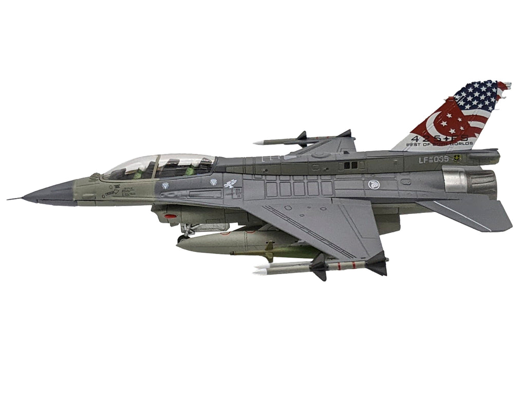 General Dynamics F-16D Fighting Falcon Fighter Aircraft '425th Fighter Squadron Best of Both Worlds Peace Carvin II 25th Anniversary Livery 56th Fighter Wing Luke AFB' (2018) United States Air Force 1/72 Diecast Model Airplane