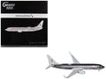 Boeing 737-800 Commercial Aircraft 'American Airlines - American Heritage Jet' (N905NN) Silver with Red Stripes 'Gemini 100' Series 1/100 Diecast Model Airplane by GeminiJets