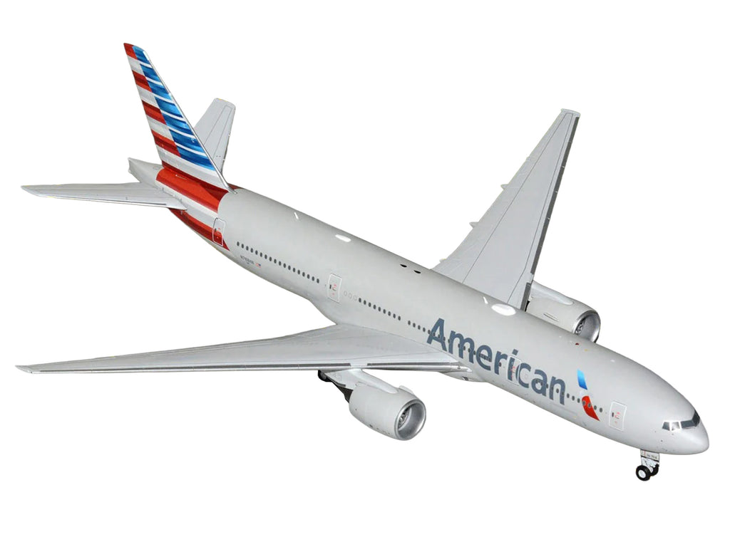 Boeing 777-200ER Commercial Aircraft 'American Airlines' (N788AN) Silver with Striped Tail 'Gemini 200' 1/200 Diecast Model Airplane by GeminiJets