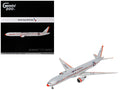 Boeing 777-300ER Commercial Aircraft 'American Airlines - Flagship DFW' (N735AT) Silver with Otange Stripes 'Gemini 200' Series 1/200 Diecast Model by GeminiJets