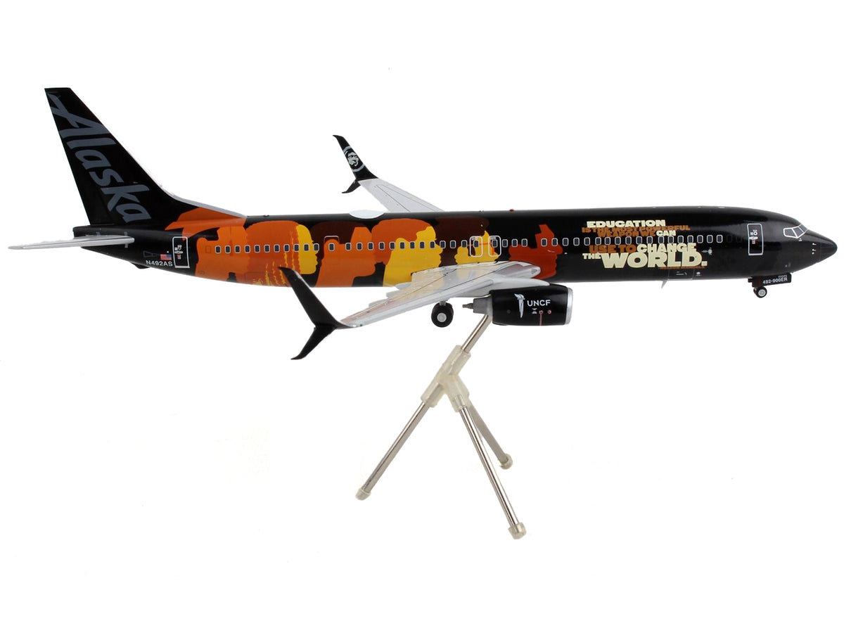 Boeing 737-900ER Commercial Aircraft 'Alaska Airlines - Our Commitment' Black with Graphics 'Gemini 200' Series 1/200 Diecast Model Airplane by GeminiJets
