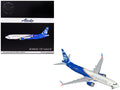 Boeing 737 MAX 8 Commercial Aircraft 'Alaska Airlines - Honoring Those Who Serve' (N806AK) White and Blue 'Gemini 200' Series 1/200 Diecast Model Airplane by GeminiJets