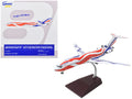 Boeing 727-200 Commercial Aircraft 'Braniff International Airways - Calder Bicentennial Livery' White with Red and Blue Stripes 'Gemini 200' Series 1/200 Diecast Model Airplane by GeminiJets
