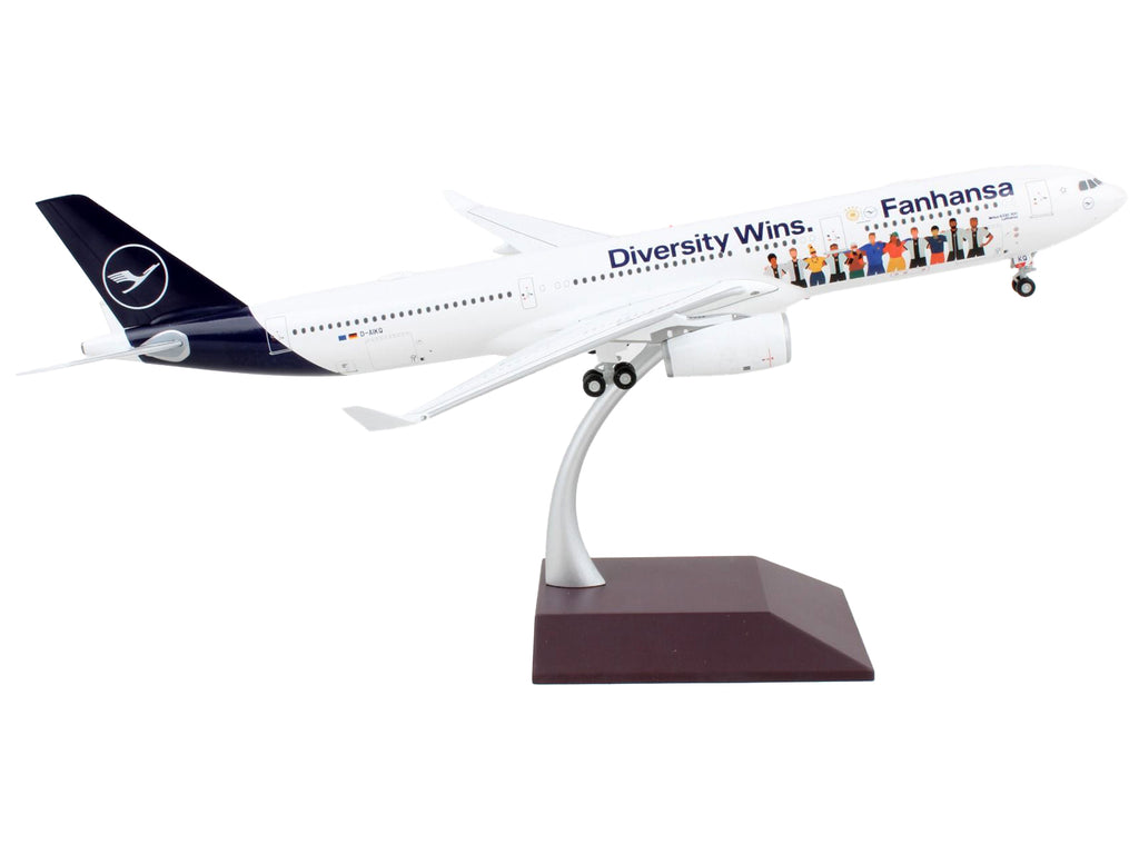 Airbus A330-300 Commercial Aircraft 'Lufthansa - Diversity Wins' White with Blue Tail 'Gemini 200' Series 1/200 Diecast Model Airplane by GeminiJets