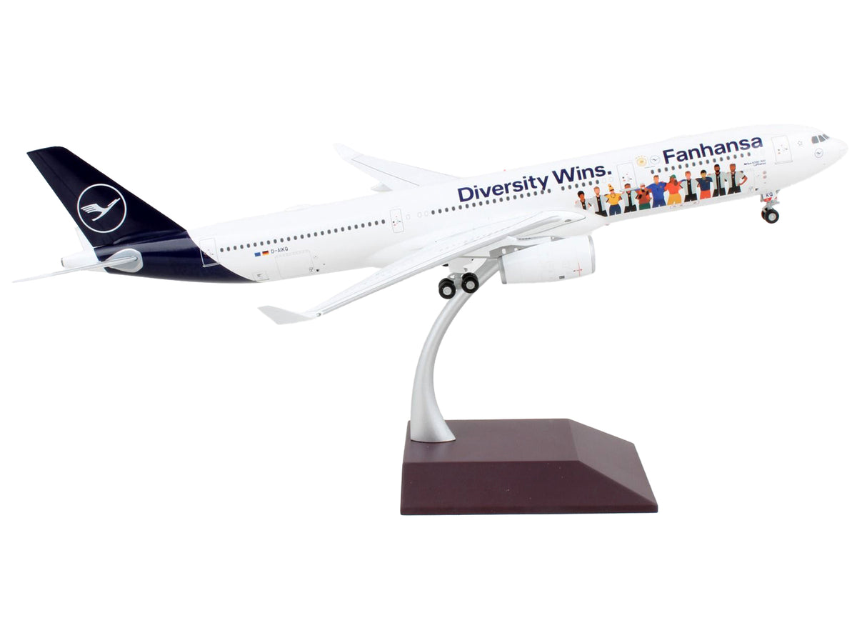Airbus A330-300 Commercial Aircraft 'Lufthansa - Diversity Wins' White with Blue Tail 'Gemini 200' Series 1/200 Diecast Model Airplane by GeminiJets