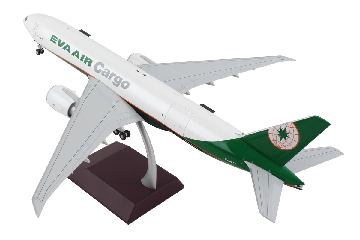 Boeing 777F Commercial Aircraft 'Eva Air Cargo' White with Green Tail 'Gemini 200 - Interactive' Series 1/200 Diecast Model Airplane by GeminiJets
