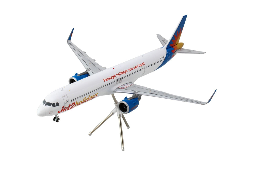 Airbus A321neo Commercial Aircraft 'Jet2Holidays' (G-SUNB) White with Tail Graphics 'Gemini 200' Series 1/200 Diecast Model Airplane by GeminiJets