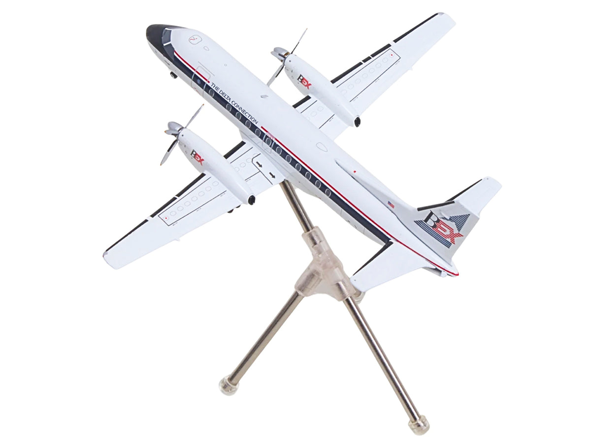Saab 340A Commercial Aircraft 'Delta Connection - Business Express Airlines' (N749BA) White with Dark Blue and Red Stripes 'Gemini 200' Series 1/200 Diecast Model by GeminiJets