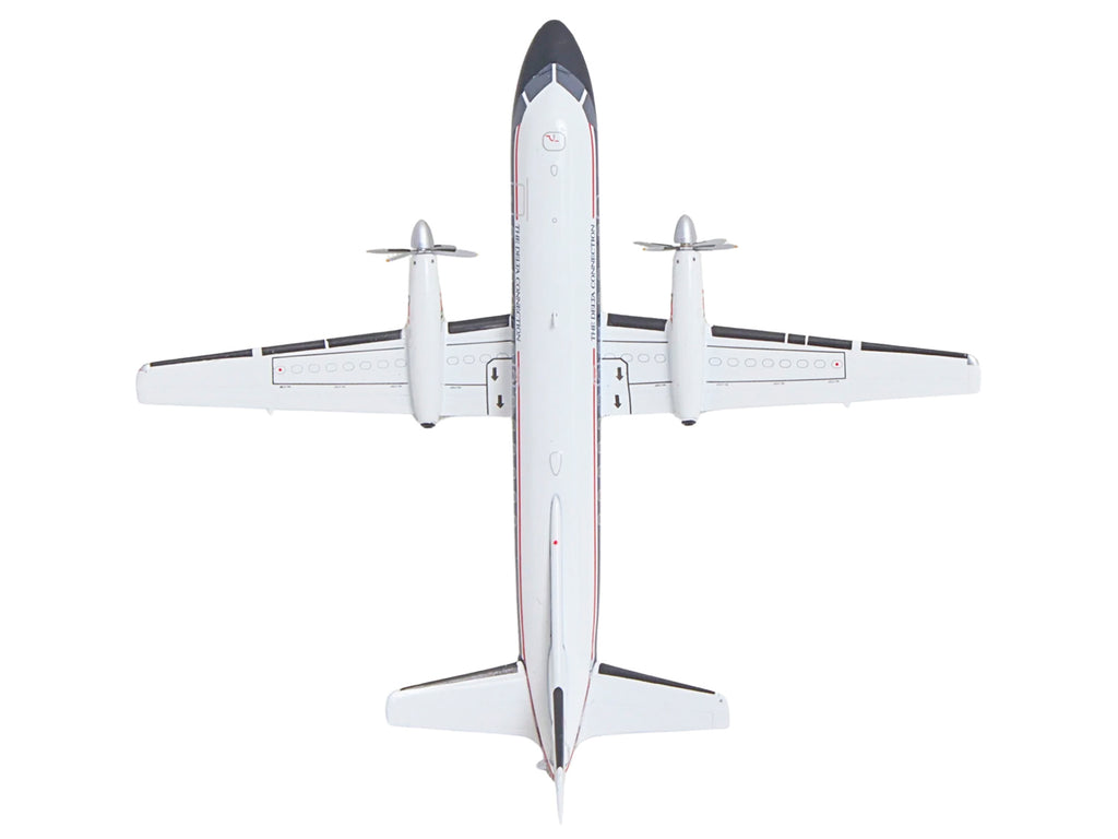 Saab 340A Commercial Aircraft 'Delta Connection - Business Express Airlines' (N749BA) White with Dark Blue and Red Stripes 'Gemini 200' Series 1/200 Diecast Model by GeminiJets