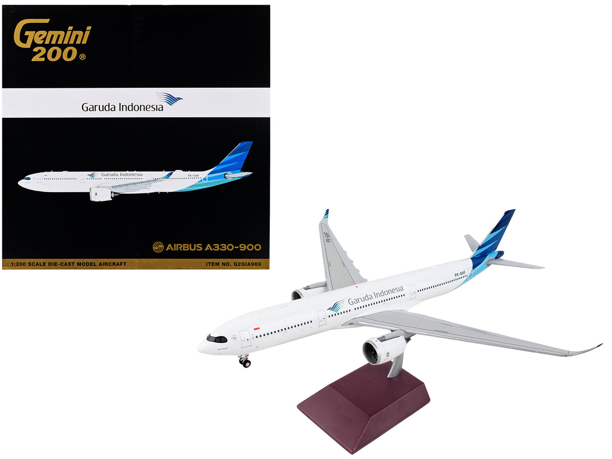 Airbus A330-900 Commercial Aircraft 'Garuda Indonesia' White with Blue Tail 'Gemini 200' Series 1/200 Diecast Model Airplane by GeminiJets