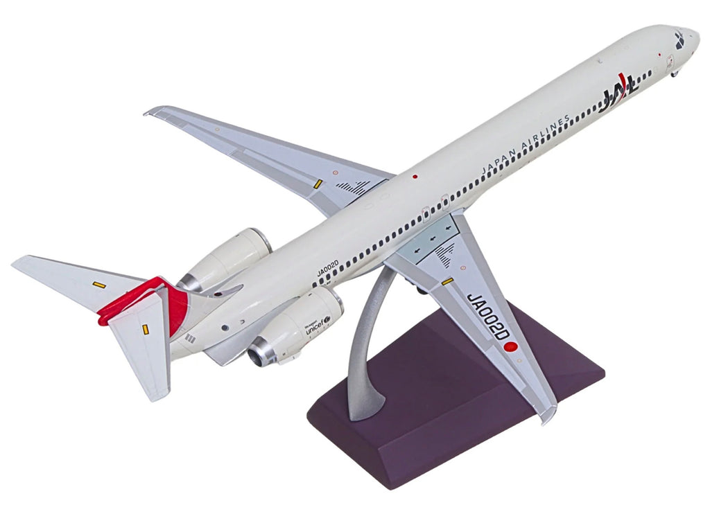 McDonnell Douglas MD-90 Commercial Aircraft 'Japan Airlines' (JA002D) White with Red Tail 'Gemini 200' Series 1/200 Diecast Model by GeminiJets
