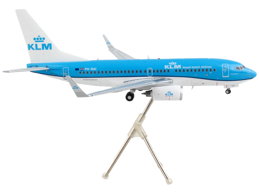 Boeing 737-700 Commercial Aircraft 'KLM Royal Dutch Airlines' Blue with White Tail 'Gemini 200' Series 1/200 Diecast Model Airplane by GeminiJets
