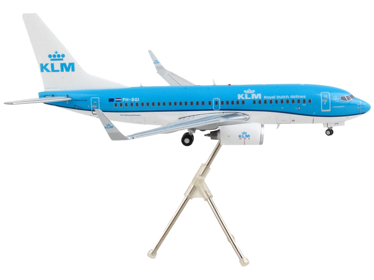 Boeing 737-700 Commercial Aircraft 'KLM Royal Dutch Airlines' Blue with White Tail 'Gemini 200' Series 1/200 Diecast Model Airplane by GeminiJets