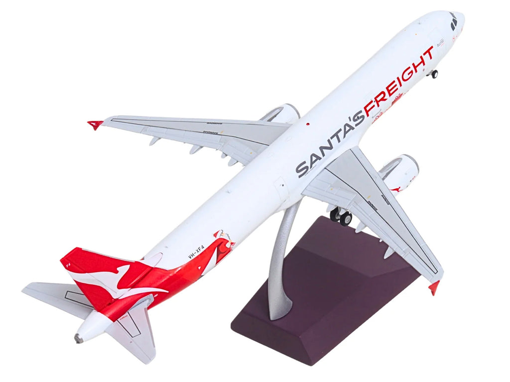Airbus A321P2F Commercial Aircraft 'Qantas Freight - Santa’s Freight' (VH-XF4) White with Graphics and Red Tail 'Gemini 200' Series 1/200 Diecast Model by GeminiJets