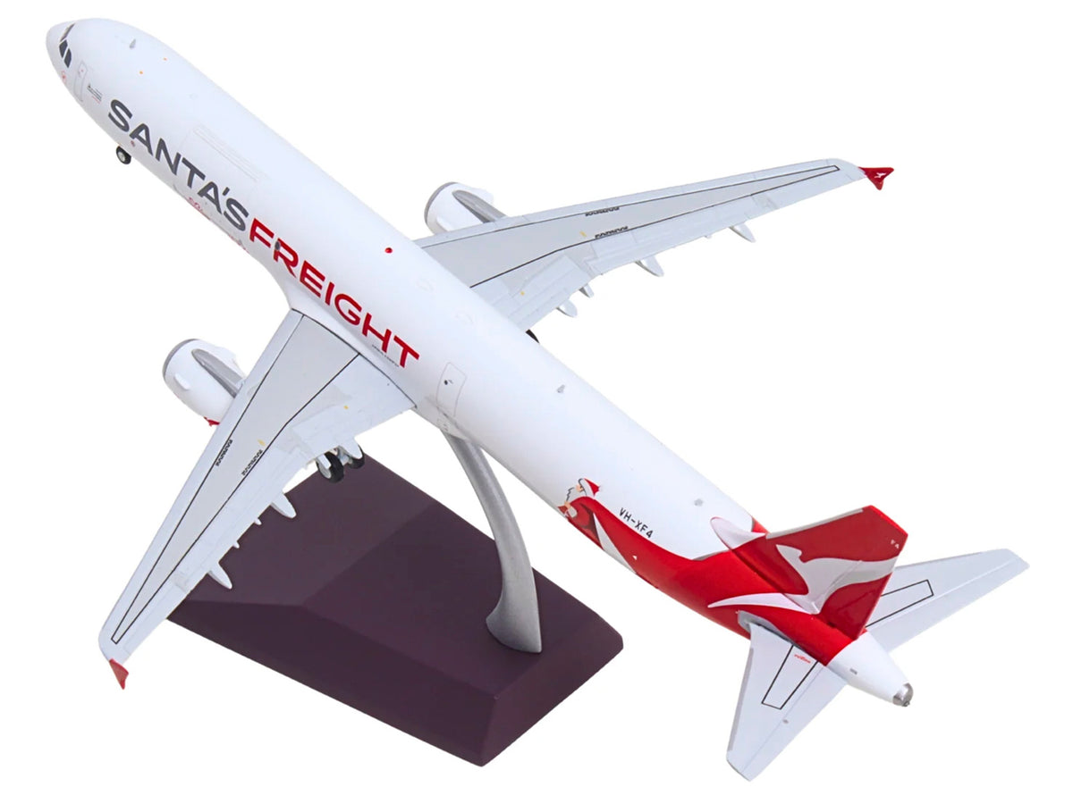 Airbus A321P2F Commercial Aircraft 'Qantas Freight - Santa’s Freight' (VH-XF4) White with Graphics and Red Tail 'Gemini 200' Series 1/200 Diecast Model by GeminiJets