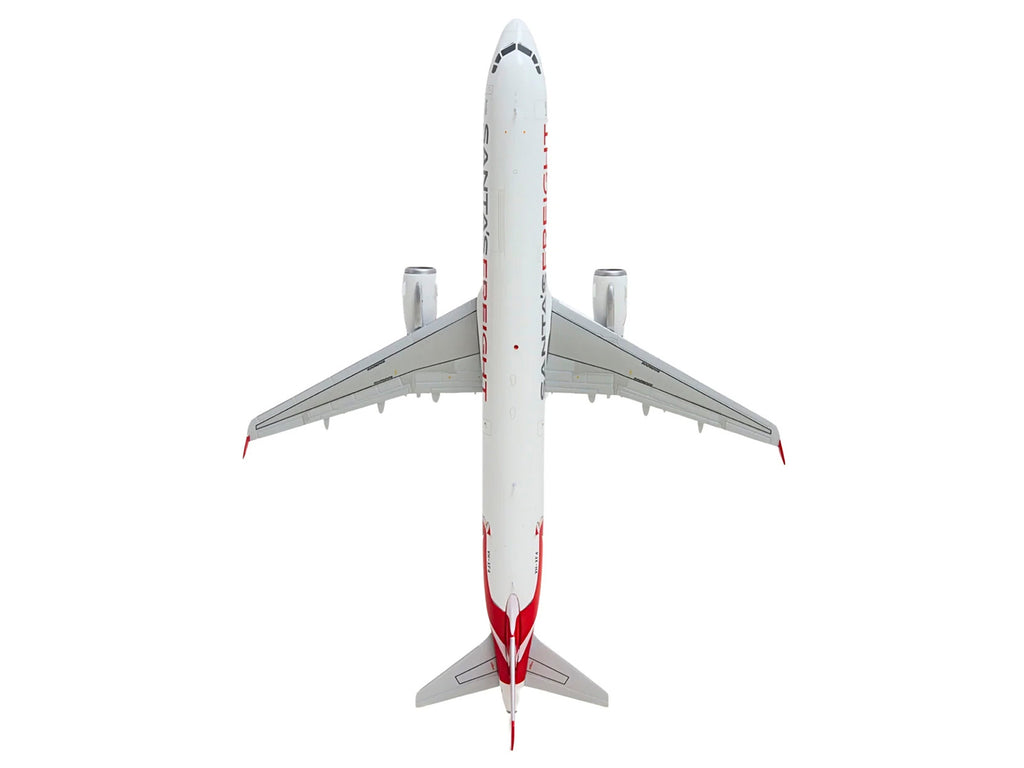 Airbus A321P2F Commercial Aircraft 'Qantas Freight - Santa’s Freight' (VH-XF4) White with Graphics and Red Tail 'Gemini 200' Series 1/200 Diecast Model by GeminiJets