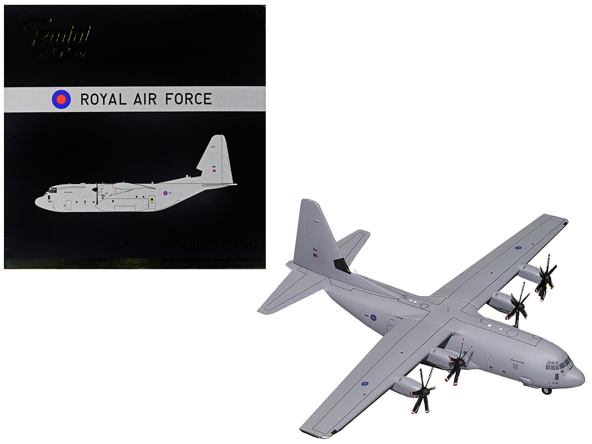 Lockheed C-130J Super Hercules Transport Aircraft 'British Royal Air Force' Gray 'Gemini 200' Series 1/200 Diecast Model Airplane by GeminiJets