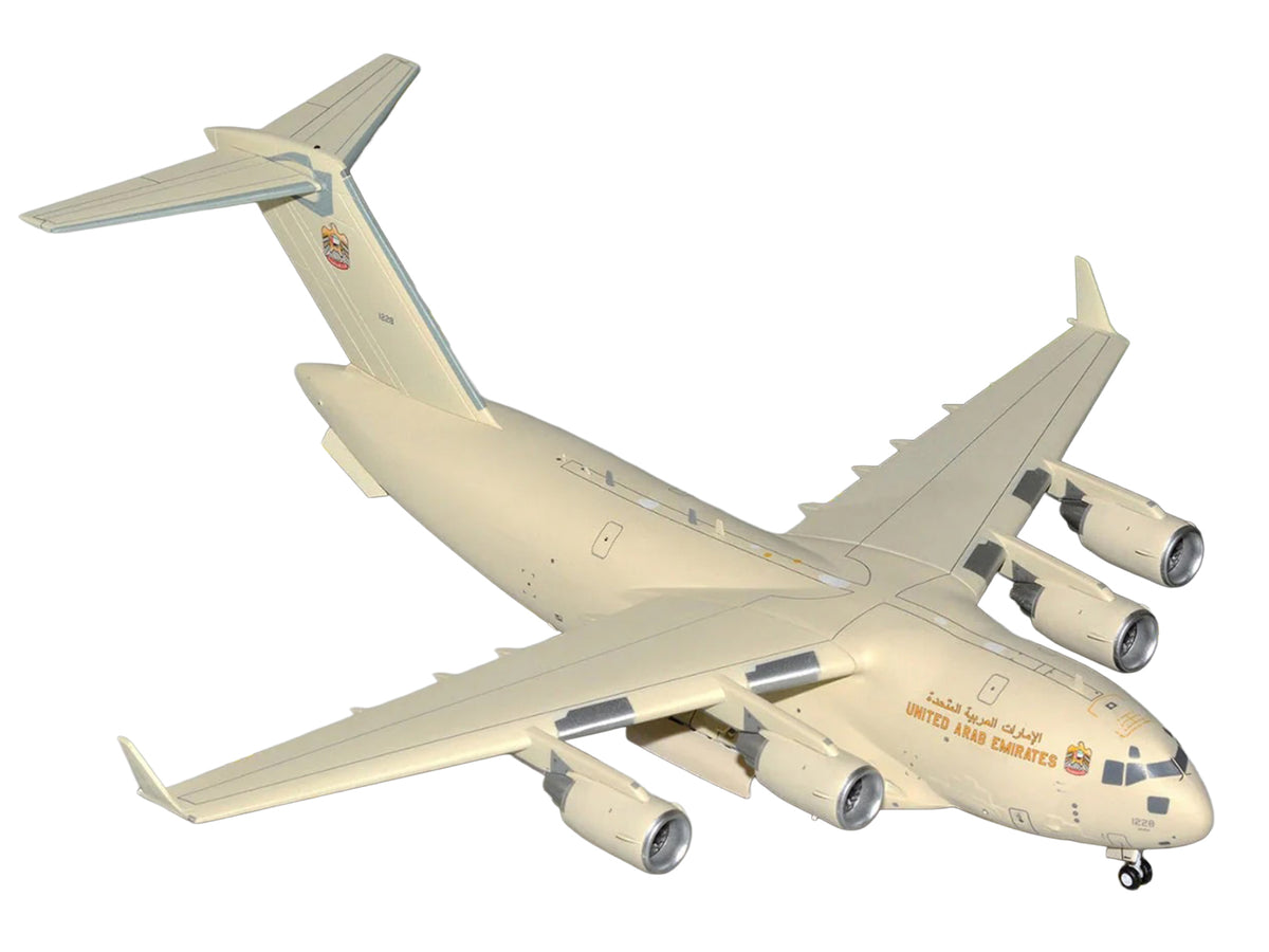 Boeing C-17 Globemaster III Transport Aircraft 'United Arab Emirates Air Force' (1228) Beige 'Gemini 200' 1/200 Diecast Model Airplane by GeminiJets