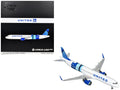 Airbus A321neo Commercial Aircraft 'United Airlines Coastliner' (N94750) White with Blue Stripes 'Gemini 200' Series 1/200 Diecast Model Airplane by GeminiJets
