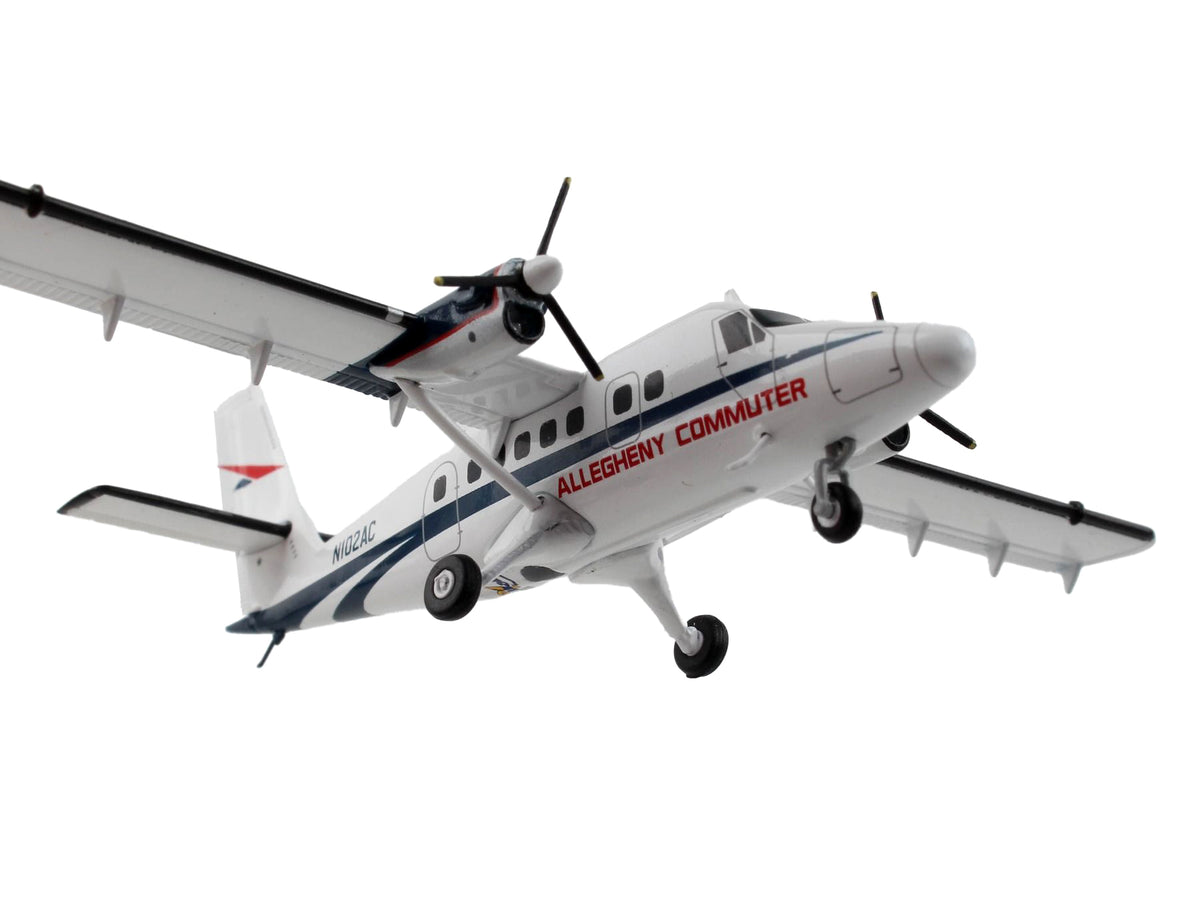 De Havilland DHC-6-300 Commercial Aircraft 'Allegheny Airlines' White with Blue Stripes 'Gemini 200' Series 1/200 Diecast Model Airplane by GeminiJets