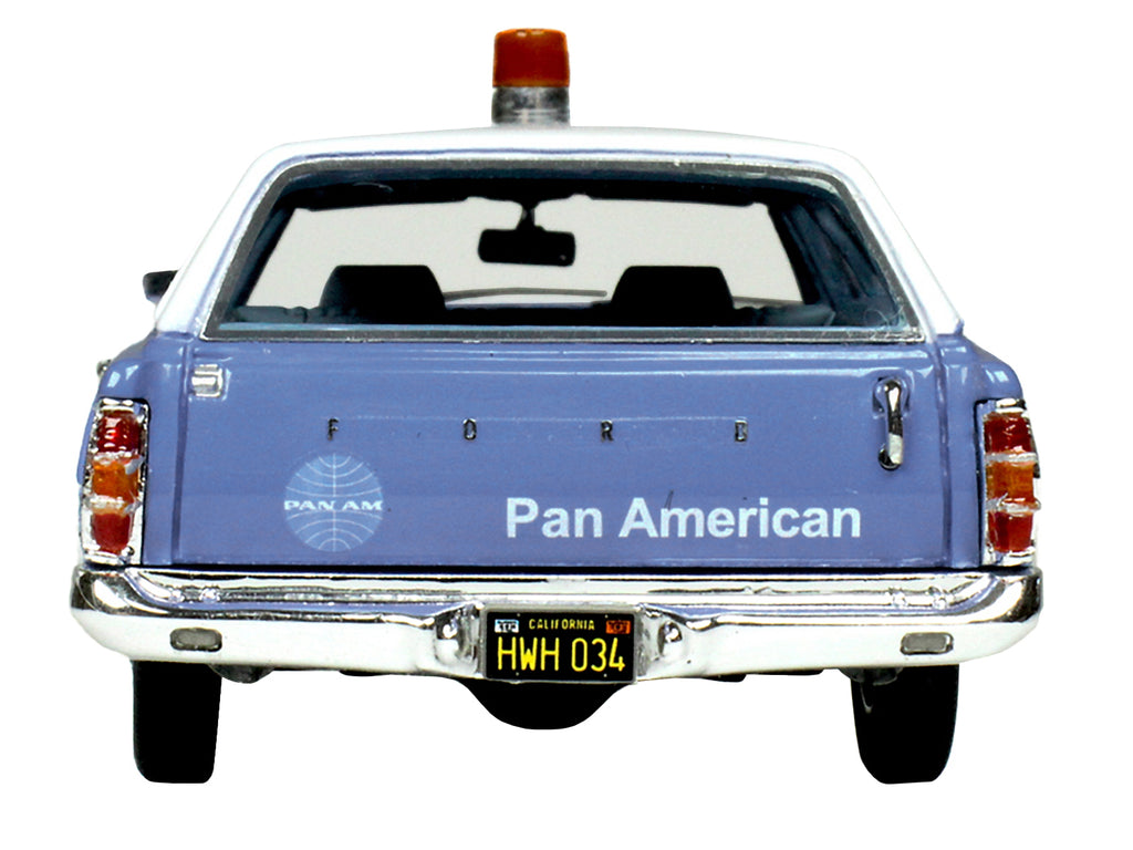 1970 Ford Galaxie Station Wagon Blue and White with Blue Interior 'Pan-American Airlines Ground Crew' Limited Edition to 180 pieces Worldwide 1/43 Model Car by Goldvarg Collection