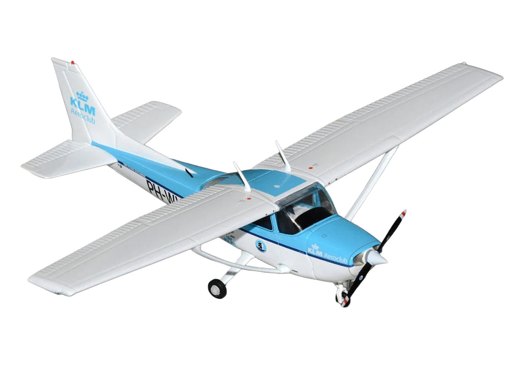 Cessna 172 Skyhawk Aircraft 'KLM Aeroclub' (PH-WVO) Light Blue and White 'Gemini General Aviation' Series 1/72 Diecast Model Airplane by GeminiJets