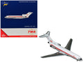 Boeing 727-100 Commercial Aircraft 'Trans World Airlines' (N851TW) White with Red Stripes 1/400 Diecast Model by GeminiJets