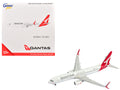 Boeing 737-800 Commercial Aircraft 'Qantas Airways' (VH-VZW) White with Red Tail 1/400 Diecast Model Airplane by GeminiJets