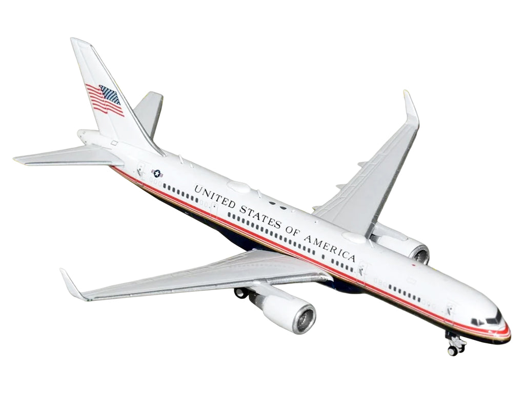 Boeing C-32A Transport Aircraft 'Air Force Two - United States of America' (99-0003) White and Blue with Red Stripes 1/400 Diecast Model Airplane by GeminiJets