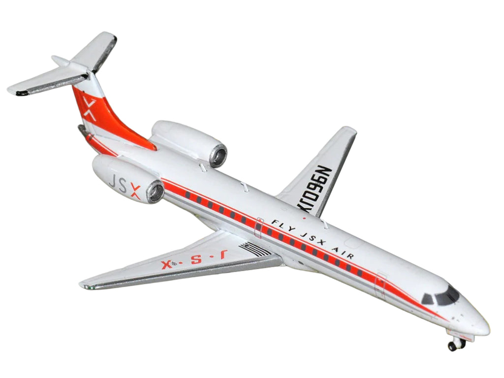 Embraer ERJ-145 Commercial Aircraft 'JSX' (N960JX) White with Red Stripes and Tail 1/400 Diecast Model Airplane by GeminiJets