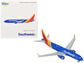 Boeing 737 MAX 8 Commercial Aircraft 'Southwest Airlines' (N8788L) Blue with Red and Yellow Stripes 1/400 Diecast Model Airplane by GeminiJets