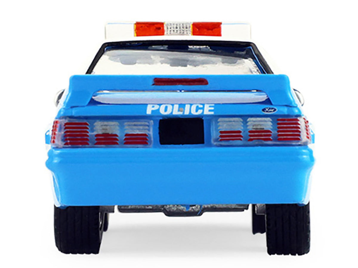 1987 Ford Mustang 'New York City Police Department (NYPD)' Blue with White Top 'Hobby Exclusive' Series 1/64 Diecast Model Car by Greenlight