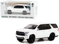 2022 Chevrolet Tahoe Police Pursuit Vehicle (PPV) White 'Hot Pursuit' 'Hobby Exclusive' Series 1/64 Diecast Model Car by Greenlight