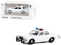 1980-1989 Dodge Diplomat Police Unmarked White with Light Bar 'Hot Pursuit' 'Hobby Exclusive' Series 1/64 Diecast Model Car by Greenlight