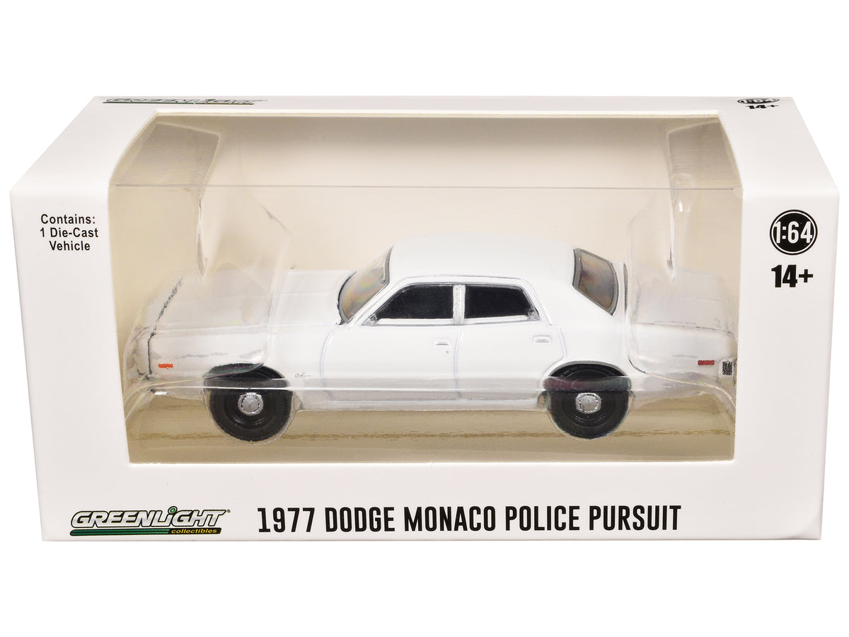 1977-78 Dodge Monaco Police Pursuit White 'Hot Pursuit - Hobby Exclusive' Series 1/64 Diecast Model Car by Greenlight