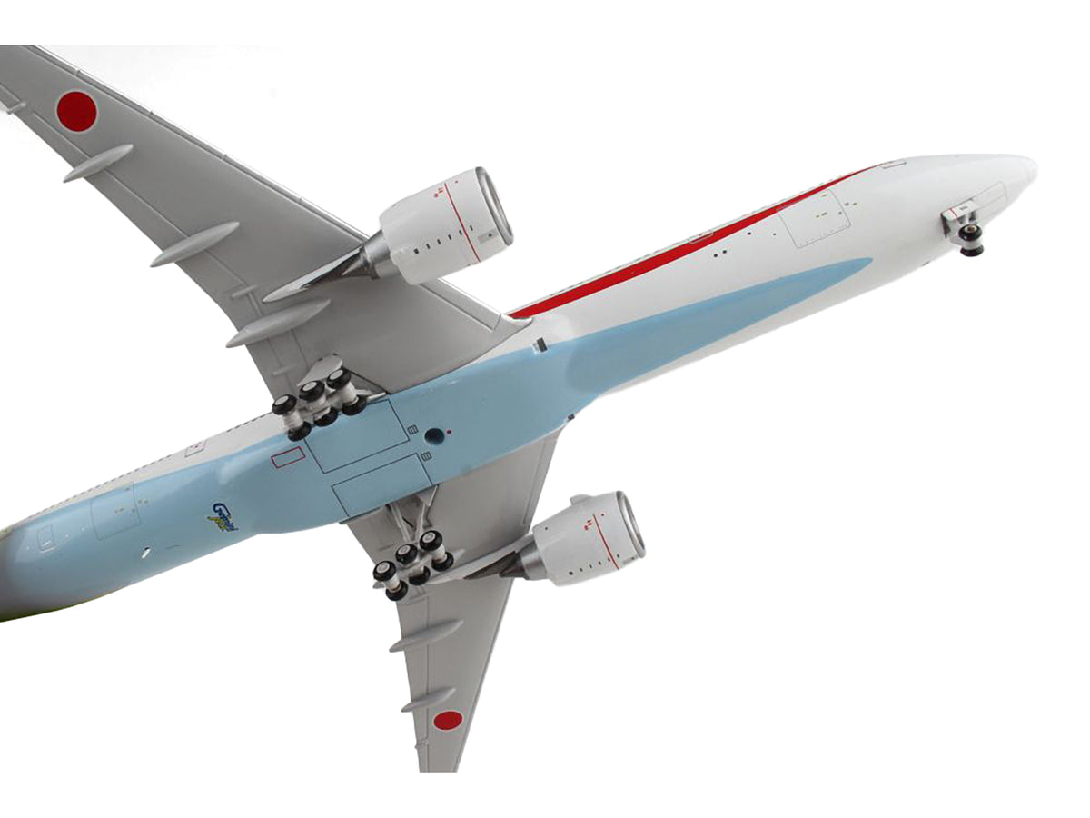 Boeing 777-300ER Commercial Aircraft 'Japan Air Self-Defense Force' White with Red Stripes 'Gemini Macs' Series 1/400 Diecast Model Airplane by GeminiJets