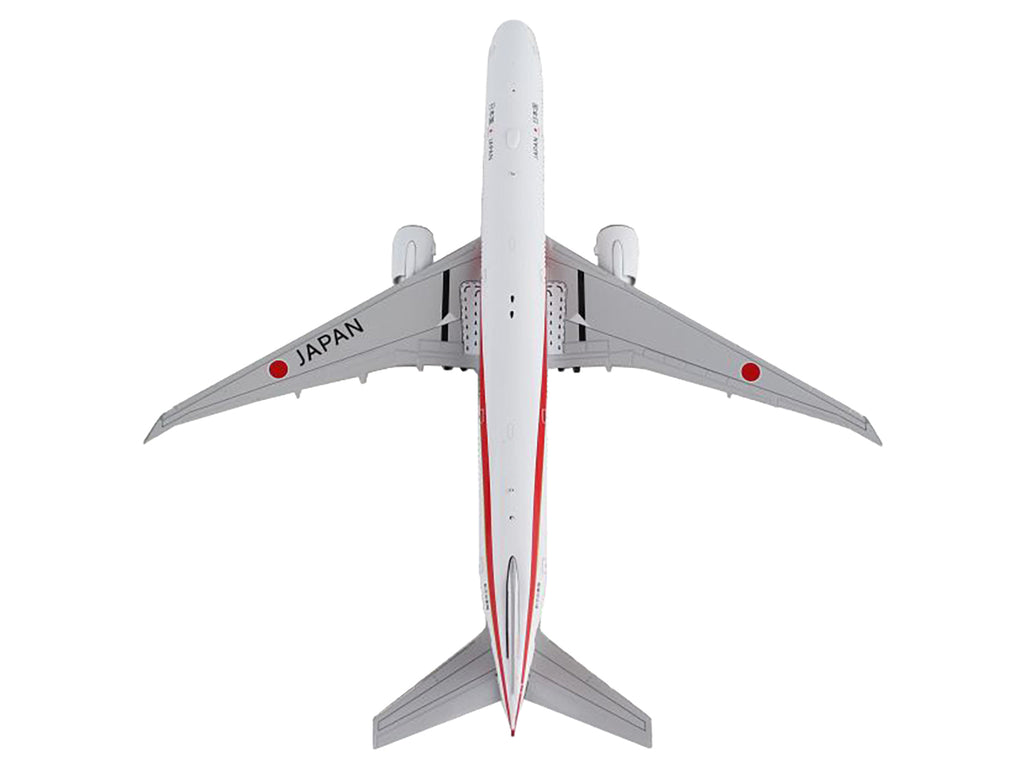 Boeing 777-300ER Commercial Aircraft 'Japan Air Self-Defense Force' White with Red Stripes 'Gemini Macs' Series 1/400 Diecast Model Airplane by GeminiJets