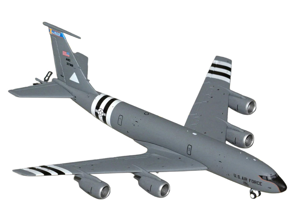 Boeing KC-135R Stratotanker Aircraft 'Illinois Air National Guard' United States Air Force (63-7981) Gray 'Gemini Macs' Series 1/400 Diecast Model Airplane by GeminiJets