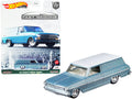 1964 Chevrolet Nova Panel Light Blue Metallic with White Top 'Fast Wagons' Series Diecast Model Car by Hot Wheels